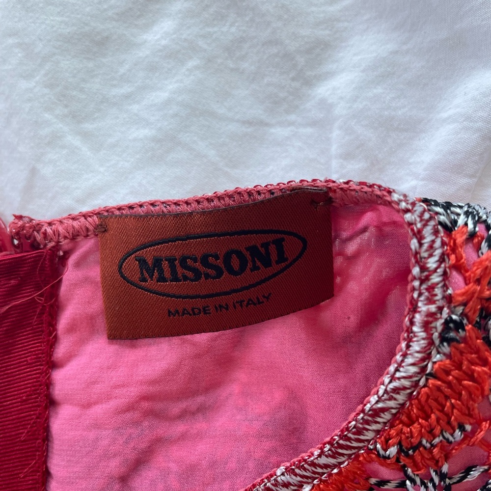 Missoni sleeveless Red and Pink Patterned knit Dress - size 4 - Picture 4 of 5